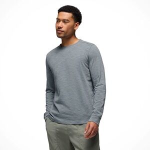 Prana‎ Men's Ronnie Crew II Long Sleeve Pullover Shirt Green Medium